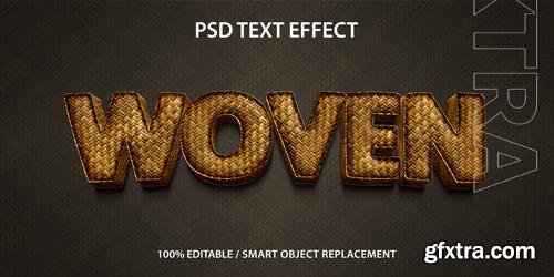 Editable text effect 3d woven premium psd