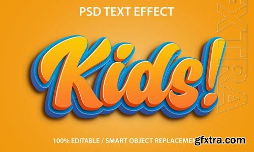 Editable text effect kids premium psd