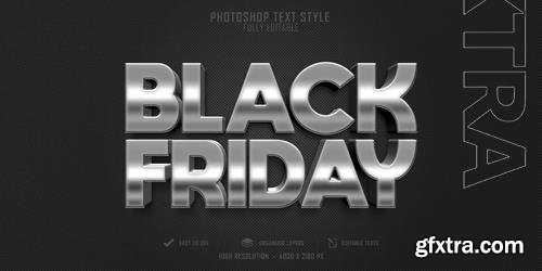 Black friday 3d text style effect premium psd