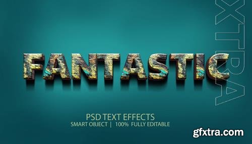 Fantasi rusty bold texture psd text effect