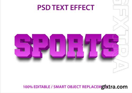 Editable text effect sports premium psd