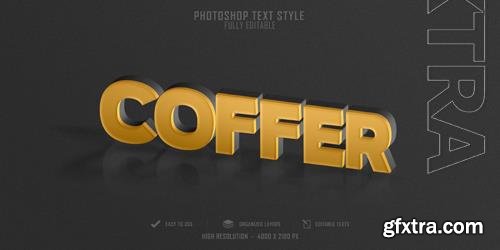 Coffer text style effect template design premium psd