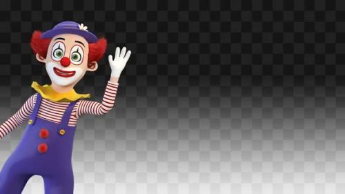 Videohive - Clown Greeting From Corner - 35045012 - 35045012