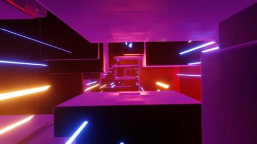 Videohive - Retro Tunnel With Neon Rays 02 - 35048288 - 35048288