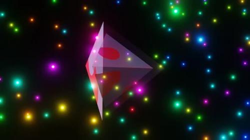 Videohive - A Pyramid Surrounded By Flying Colored Particles 02 - 35048361 - 35048361