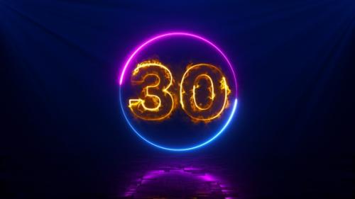 Videohive - Neon Negative Countdown 30 Second V2 - 35050707 - 35050707