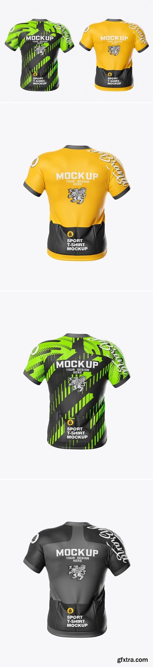 Cycling Jersey Mockup. Back Side