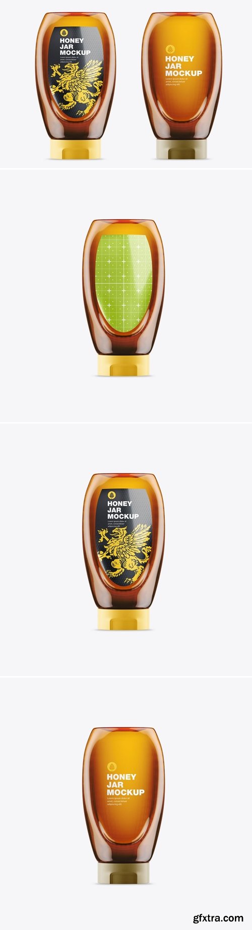 Honey Glass Bottle Mockup