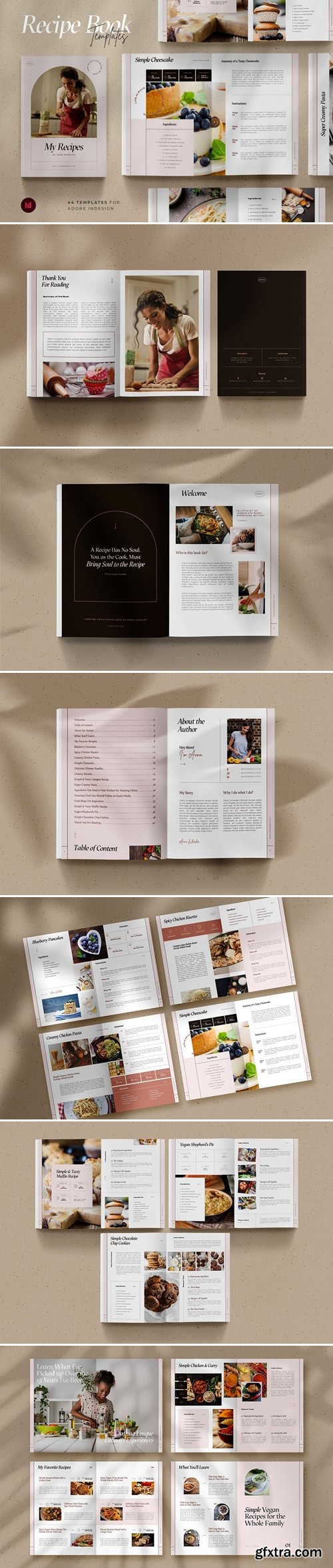 Recipe Cookbook Templates for Indesign