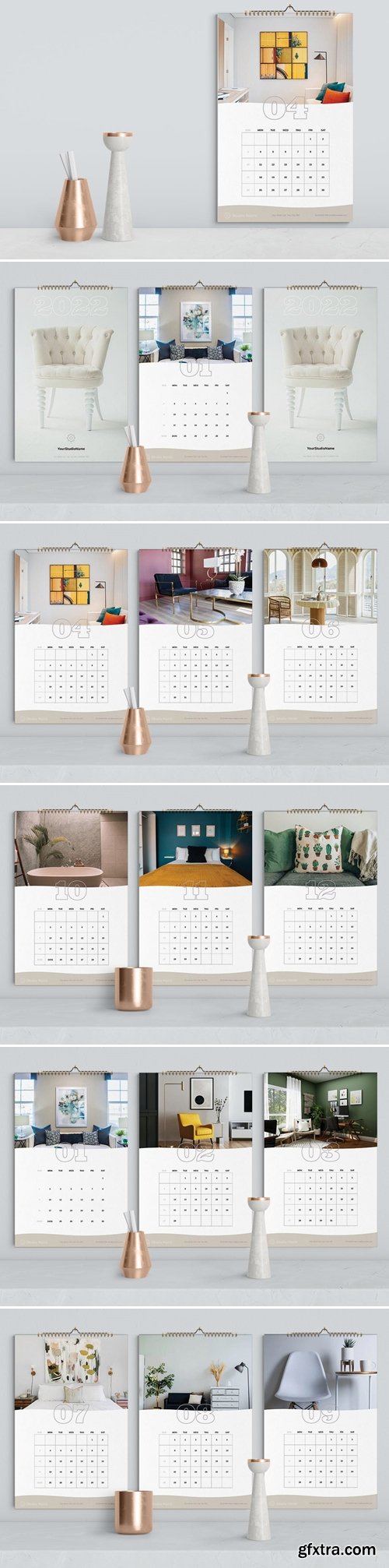 Interior Design Wall Calendar 2022