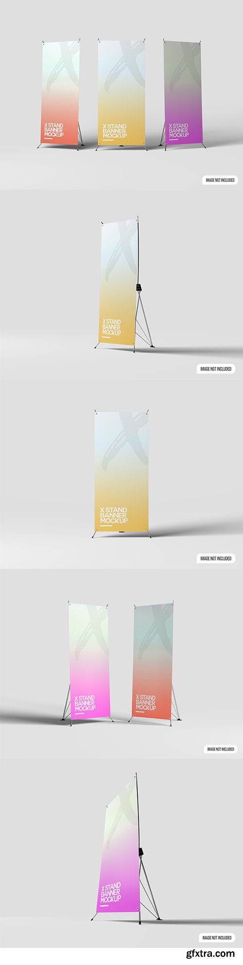 X stand banner mockup