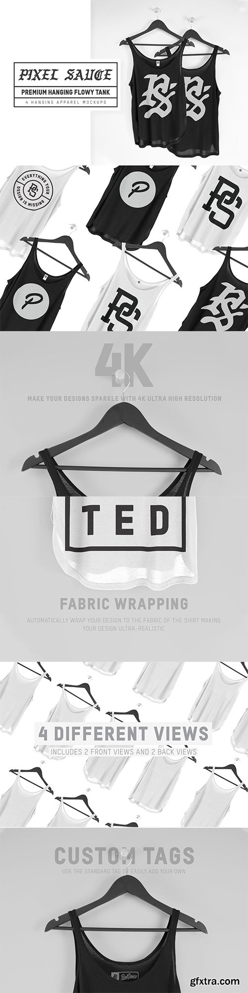 CreativeMarket - Hanging Women\'s Flowy Tank Mockups 3432301