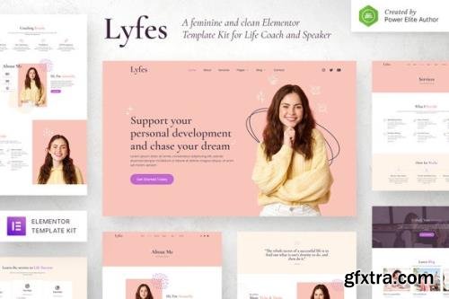 ThemeForest - Lyfes v1.0.0 - Feminine Life Coach & Speaker Elementor Template Kit - 35058260