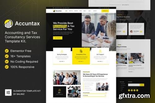 ThemeForest - Accuntax v1.0.0 - Accounting & Tax Consultancy Services Elementor Template Kit - 34971023