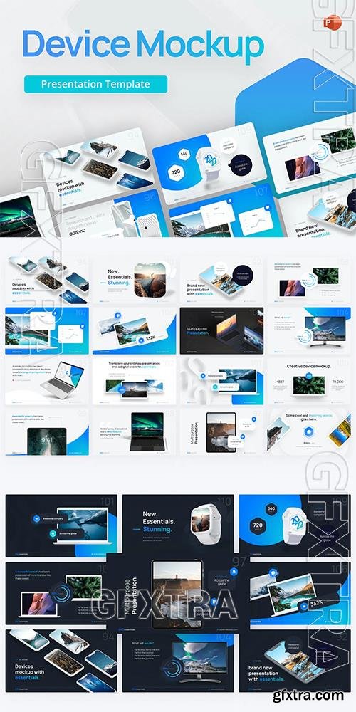 Device Mockup PowerPoint Template RUQWPBH