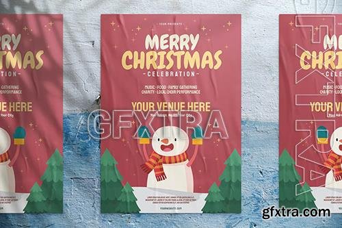 Christmas Celebration Party Flyer 3P9GESA