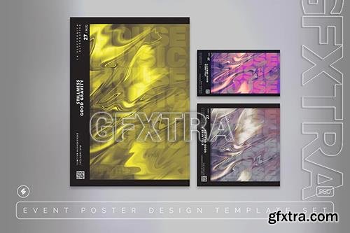 Liquid Sound – Party Flyer / Poster Template Set XRRF489