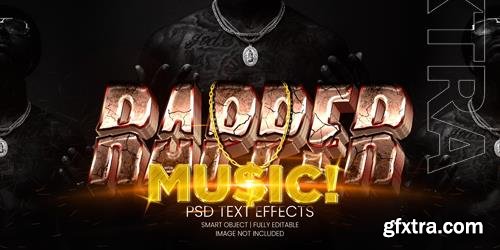 Rapper music text effect psd