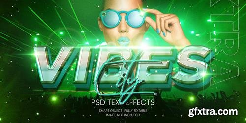 Vibes city party text effect psd