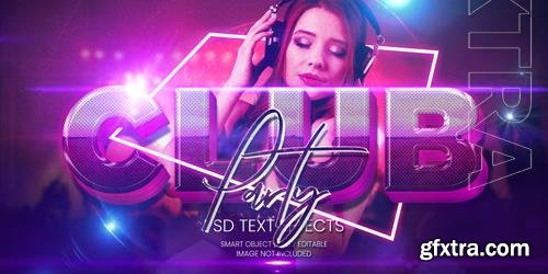 Club party text effect psd