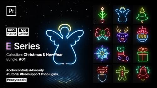 Videohive - Christmas Neon Elements - 35062133 - 35062133