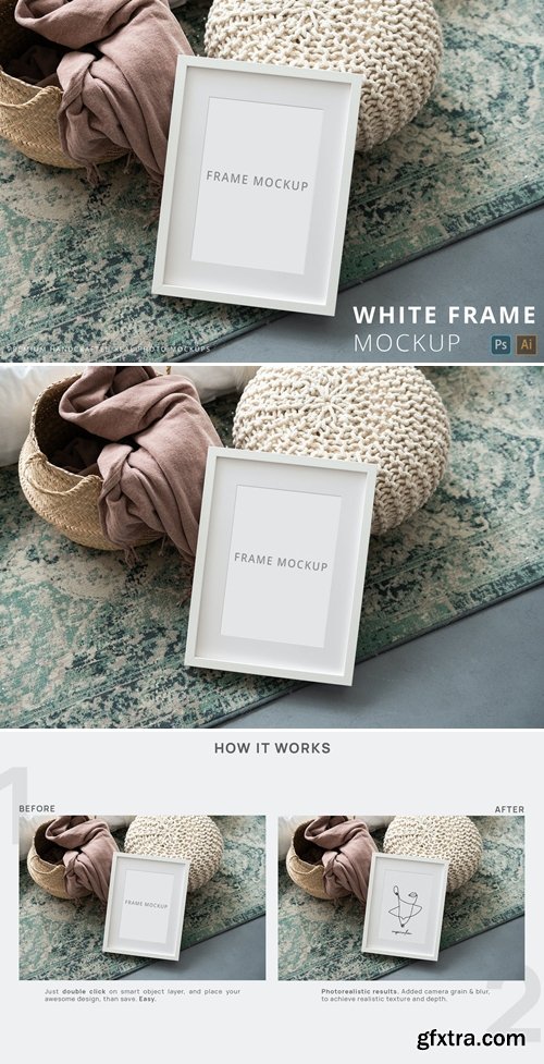 Picture & Photo Frame Mockup Cozy Home Interior