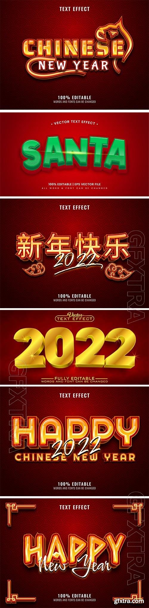 Chinese New year text vector effect