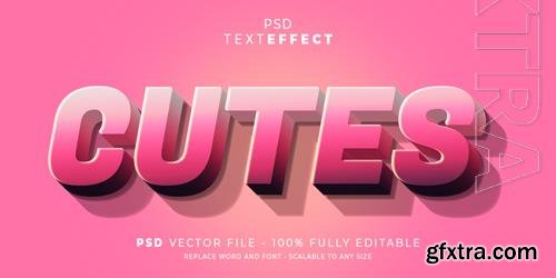 Cute text and font effect style editable template psd