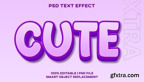 Cute text effect style template