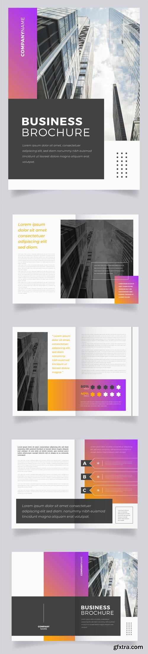 6 Business Brochure Vector Templates Collection