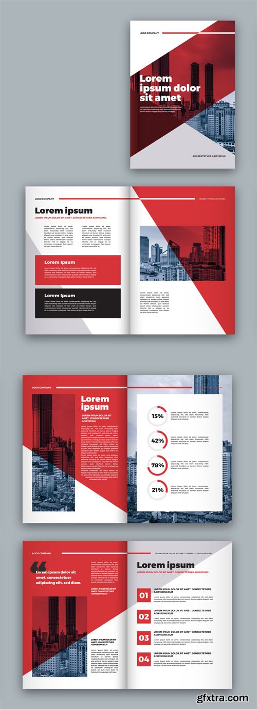 6 Business Brochure Vector Templates Collection