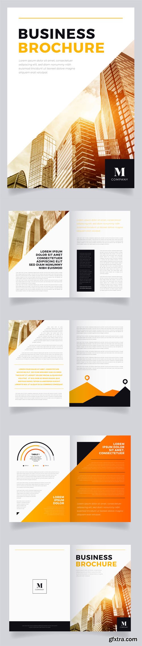 6 Business Brochure Vector Templates Collection