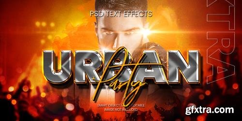 Urban party text effect psd