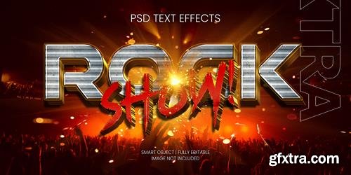 Rock show text effect psd