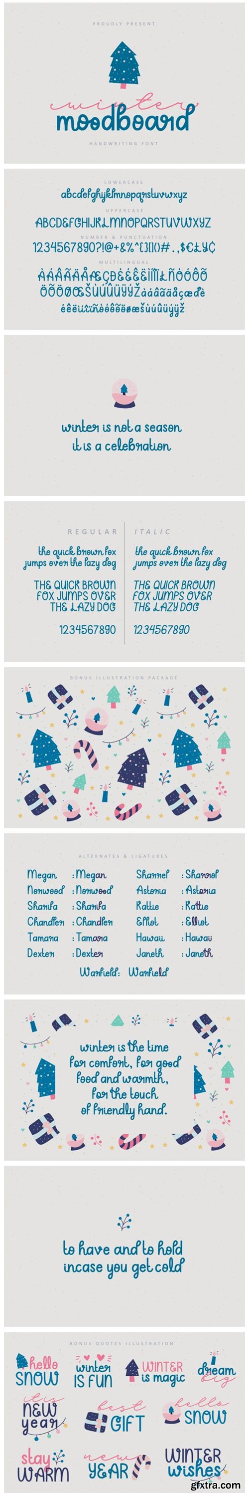 Winter Moodboard Font