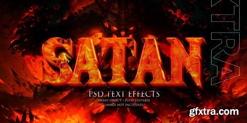 Satan text effect psd