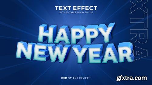 Easy to use new year psd text effect psd