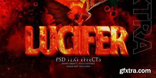 Lucifer text effect psd