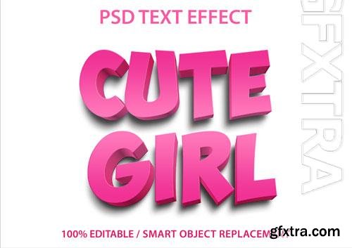 Cute girl design psd