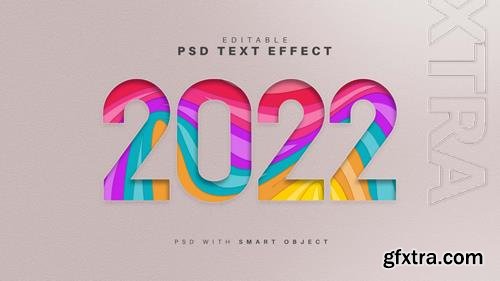 2022 paper style text effect psd