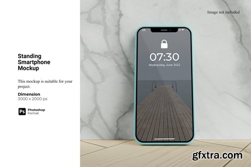 Standing Smartphone Mockup