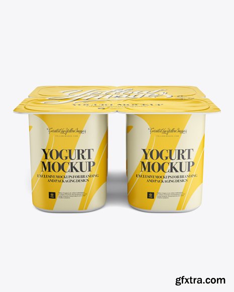 4-Pack Yogurt Mockup 12160