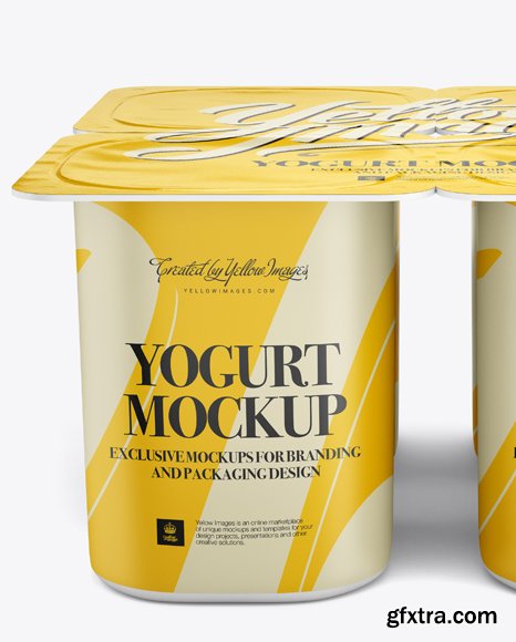 4-Pack Yogurt Mockup 12160