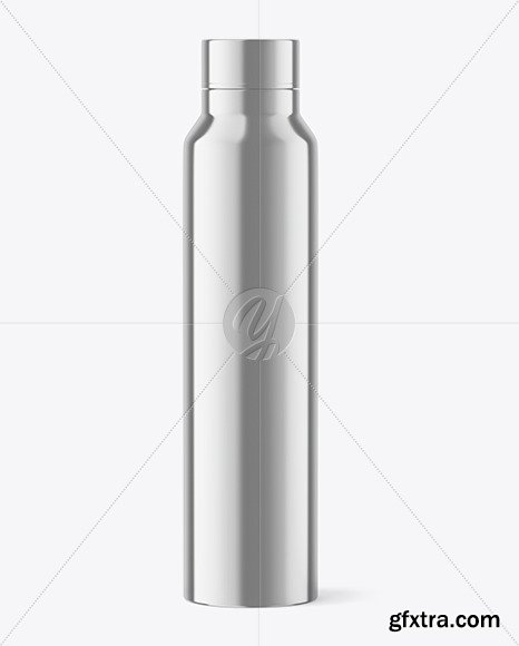 Glossy Metallic Thermo Water Bottle Mockup 89594