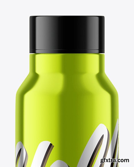 Glossy Metallic Thermo Water Bottle Mockup 89594