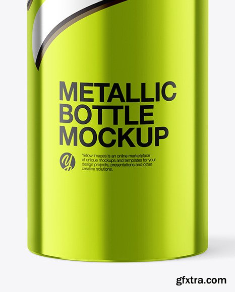 Glossy Metallic Thermo Water Bottle Mockup 89594