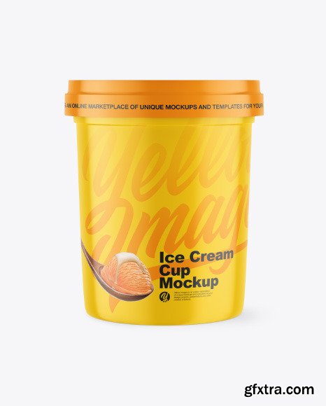 Glossy Ice Cream Cup Mockup 88384