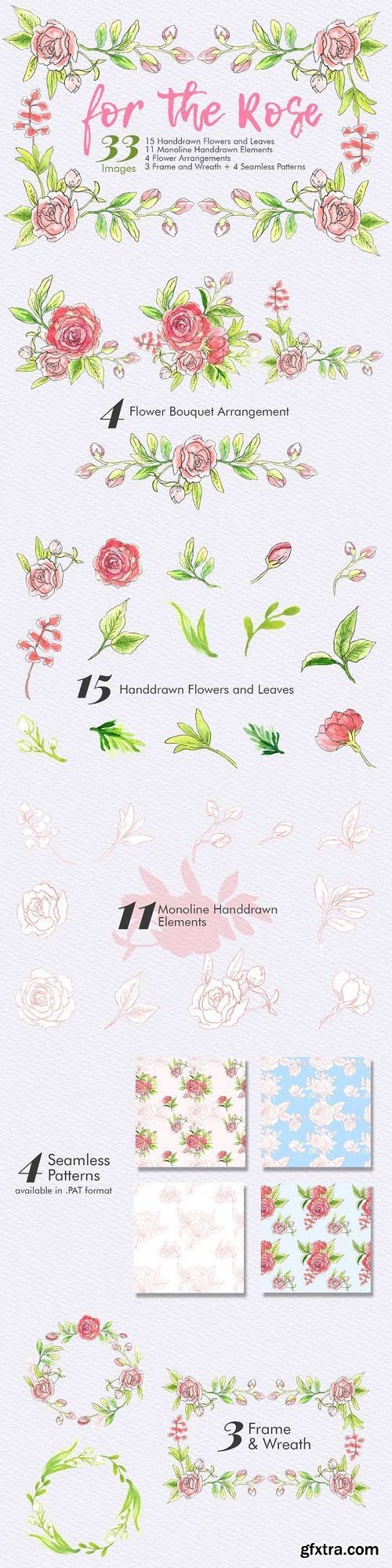 For The Rose - Handdrawn Flowers