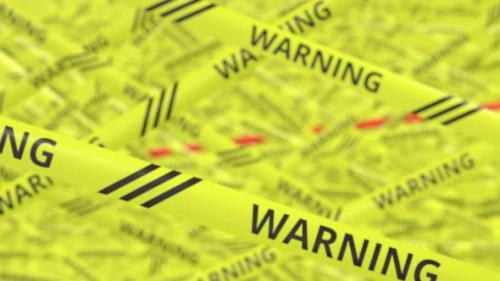 Videohive - Yellow and Red Warning Tapes with WARNING and 2021 Text - 35081373 - 35081373