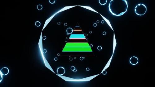 Videohive - Floating In A Crystal Sphere Sparkling With Neon Disco Pyramid 03 - 35083860 - 35083860